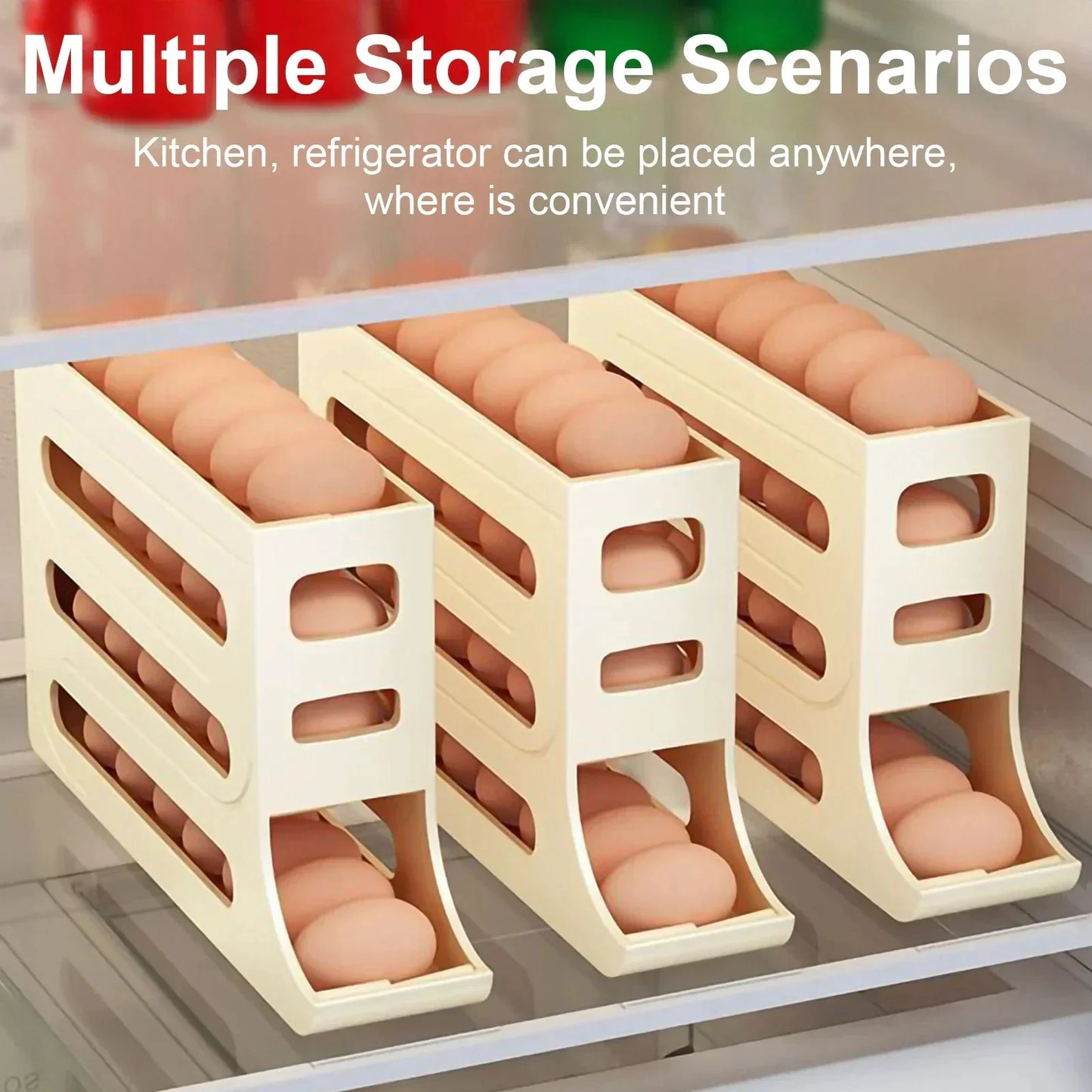 Plateau à œufs automatique à 4 couches pour réfrigérateur